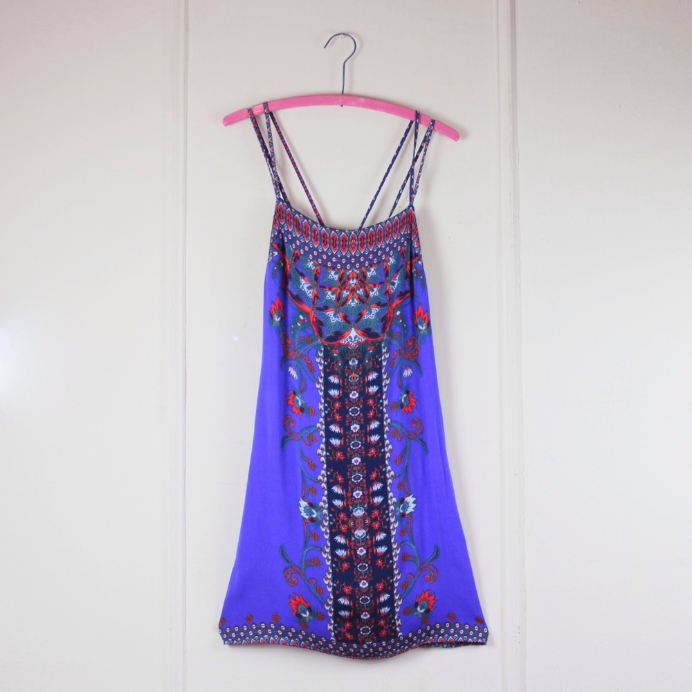 Ecote Urban Outfitters Purple Strappy Sun Dress sz LARGE - Picture 2 of 10